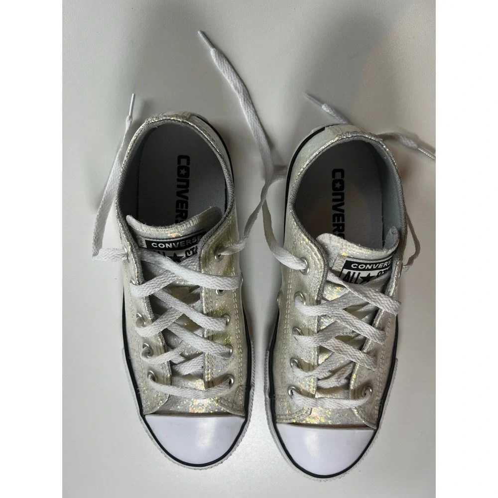 Converse Chuck Taylor All Star Iridescent Glitter Sneakers Shoes Juniors Size 3